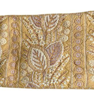 Restoration Hardware Quilted Pillow Sham Yellow Paisley Standard Pillowcase RefA